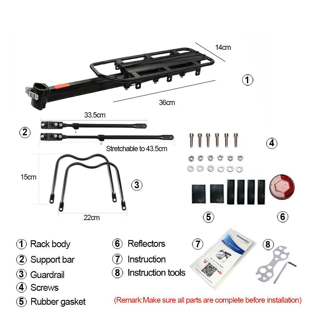 Firmstrong Alloy Rear Bike Cargo Rack