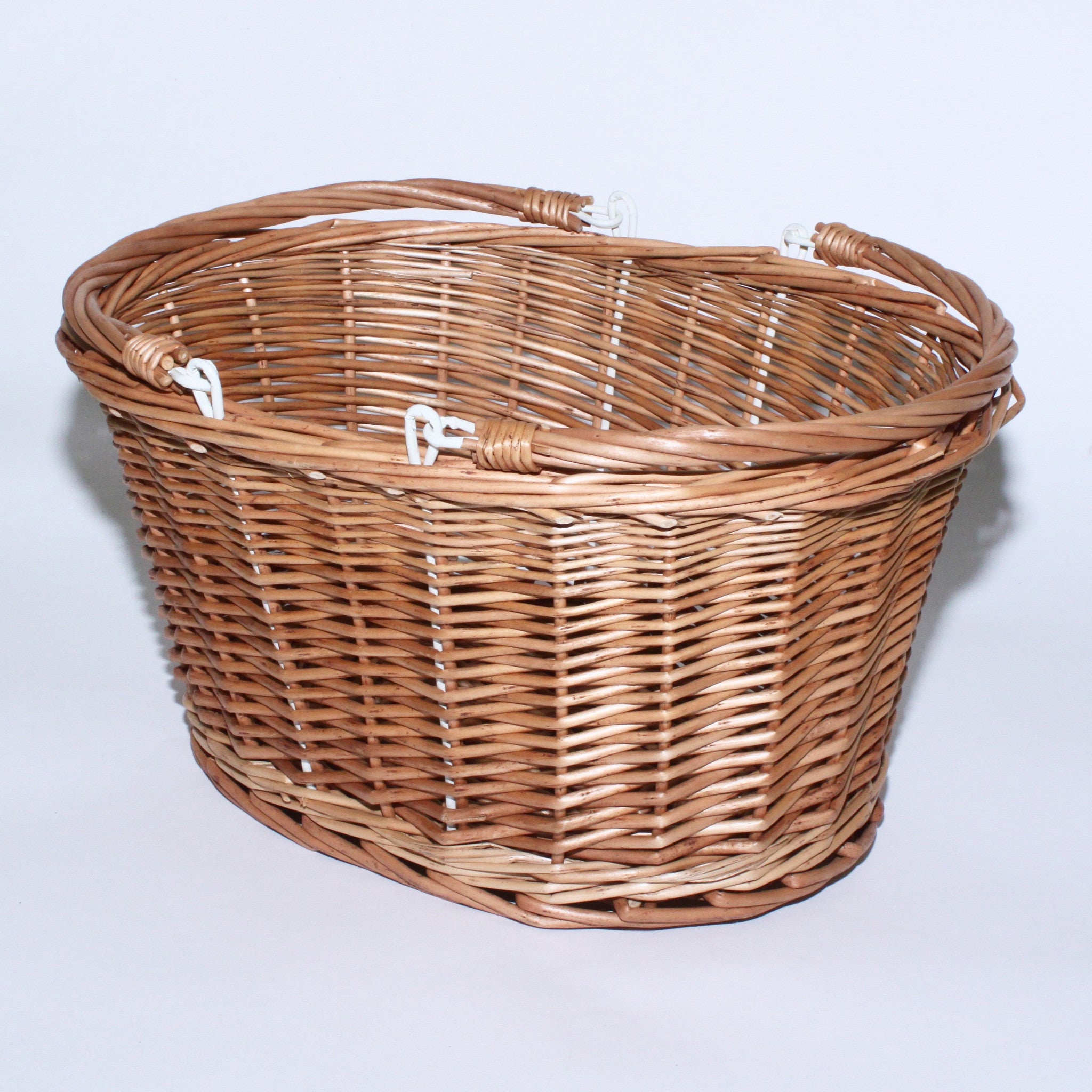 Wicker and Wire Bicycle Front Basket Set