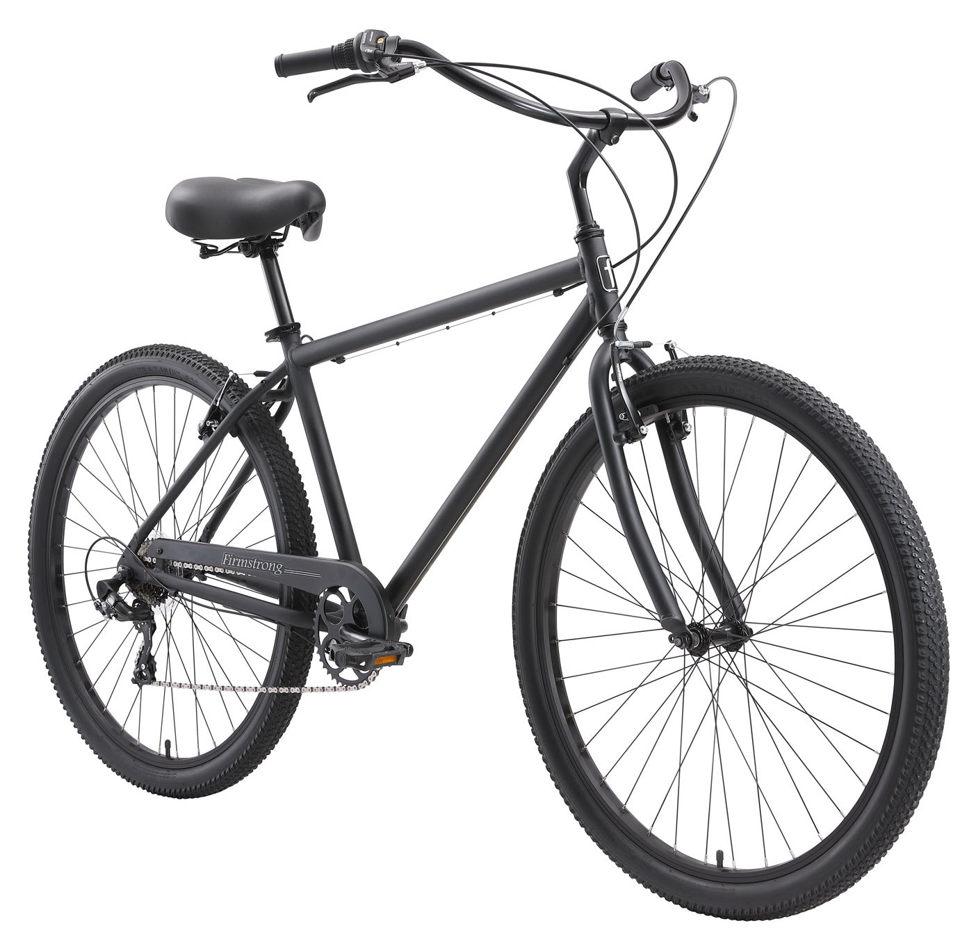 Firmstrong 29" Black Rock 7 Speed, Matte Black - Men's Beach Cruiser Bike w/ Heavy Duty Wheel